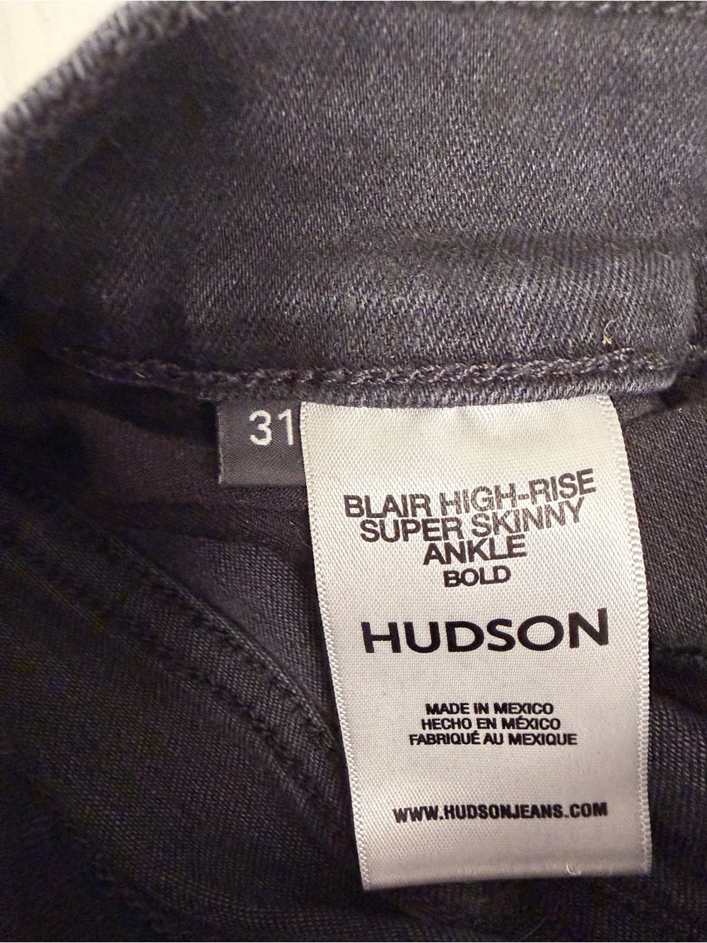 Hudson Jeans Blair High-Rise Super Skinny Ankle Jeans - Black
